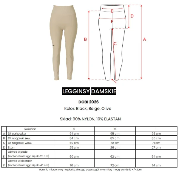 Legginsy damskie OLAVOGA DOBI 2026 - mawershop