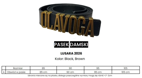 Pasek damski OLAVOGA LUSARA 2026 - mawershop