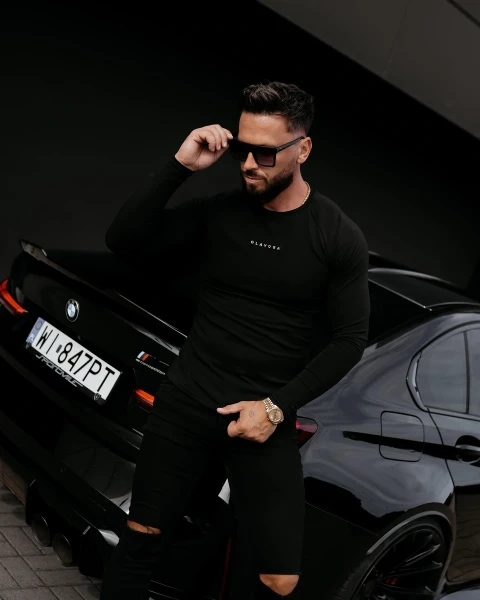Bluzka męska longsleeve OLAVOGA CLEAR 2026 czarny - mawershop