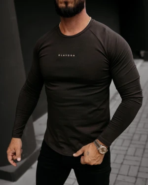 Bluzka męska longsleeve OLAVOGA CLEAR 2026 brąz