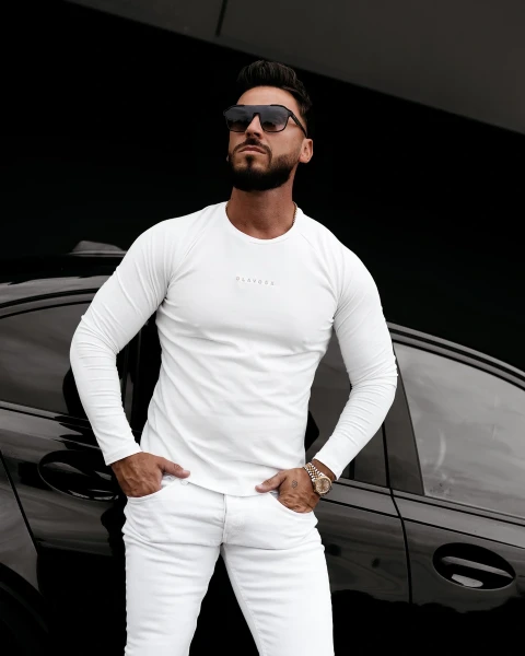 Bluzka męska longsleeve OLAVOGA CLEAR 2 026 ecru - mawershop