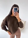 Sweter damski OLAVOGA FONSI 2026 brąz - mawershop