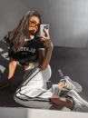 T-shirt damski OLAVOGA MURANI 2025 czarny - maWer Fashion