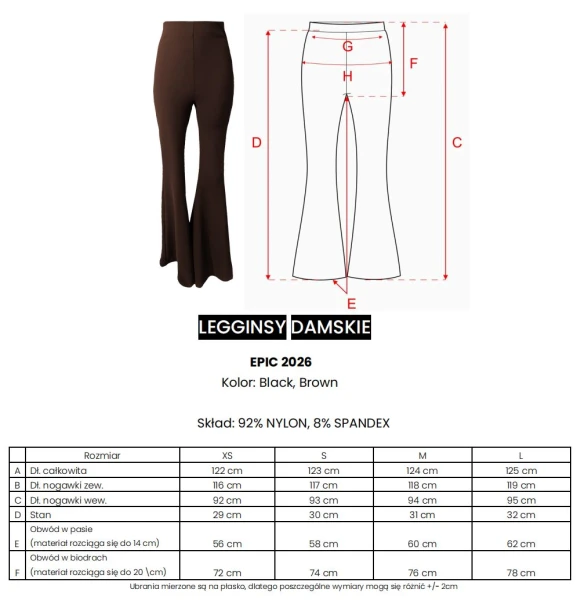 Legginsy damskie OAVOGA EPIC 2026 czarne  - mawershop