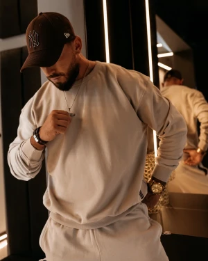 Bluza męska OLAVOGA ZAIRI SWEATSHIRT 2026 beż