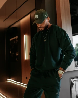 Bluza męska OLAVOGA ZAIRI SWEATSHIRT 2026 ciemny szmaragd