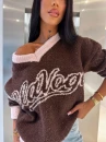 Sweter damski OLAVOGA OISO 2026 brązowy - mawershop