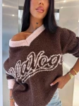 Sweter damski OLAVOGA OISO 2026 brązowy - mawershop