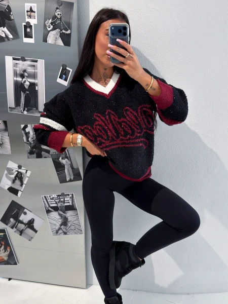 Sweter damski OLAVOGA OISO 2026 czarny - mawershop