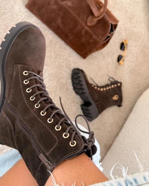 Buty workery damskie OLAVOGA WHISPERS 2026 brąz - mawershop