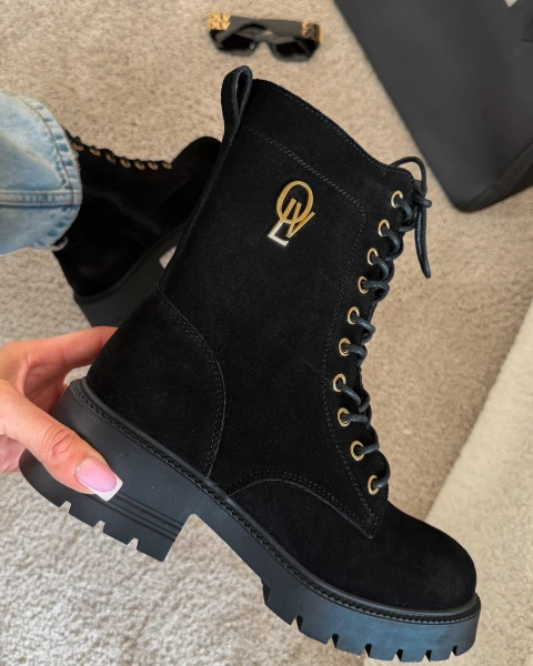 Buty workery damskie OLAVOGA WHISPERS 2026 czarne - mawershop