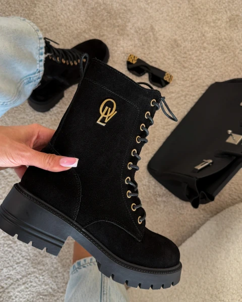 Buty workery damskie OLAVOGA WHISPERS 2026 czarne - mawershop