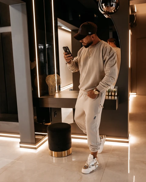 Bluza męska OLAVOGA ZAIRI SWEATSHIRT 2026 beż- mawershop