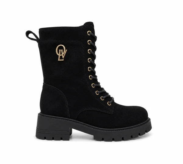 Buty workery damskie OLAVOGA WHISPERS 2026 czarne - mawershop