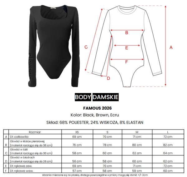 Body damskie OLAVOGA FAMOUS 2026 ecru - mawershop
