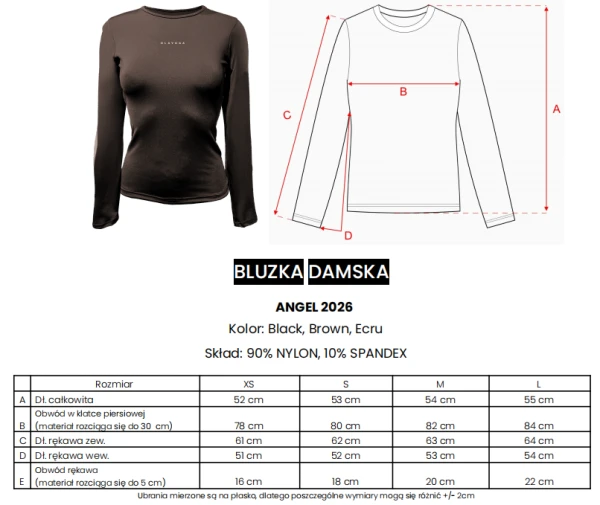 Bluzka damska OLAVOGA ANGEL 2026 brąz - mawershop