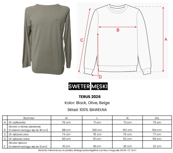 Sweter męski OLAVOGA TERUS 2026 beżowy - mawershop