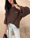 Sweter damski OLAVOGA USERS 2026 brąz - mawershop