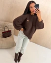 Sweter damski OLAVOGA USERS 2026 brąz - mawershop