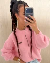 Sweter damski OLAVOGA USERS 2026 jasny róż - mawershop