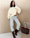Sweter damski OLAVOGA USERS 2026 ecru - mawershop