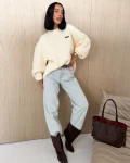 Sweter damski OLAVOGA USERS 2026 ecru - mawershop