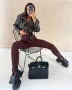 Legginsy damskie OLAVOGA DURO 2026 brąz - mawershop