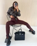 Legginsy damskie OLAVOGA DURO 2026 brąz - mawershop
