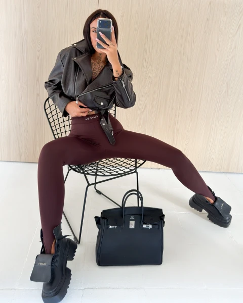 Legginsy damskie OLAVOGA DURO 2026 brąz - mawershop