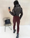 Legginsy damskie OLAVOGA DURO 2026 brąz - mawershop