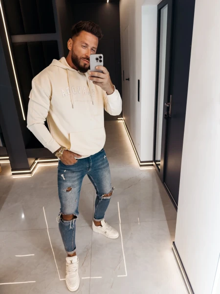 Bluza męska OLAVOGA RENAY 2026 kremowa - mawershop