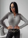 Sweter damski OLAVOGA ANABEL 2023 jasnoszary  - maWer Fashion