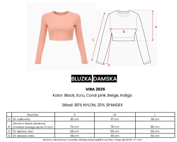 Bluzka damska OLAVOGA VIRA 2026 beż - maWer Fashion