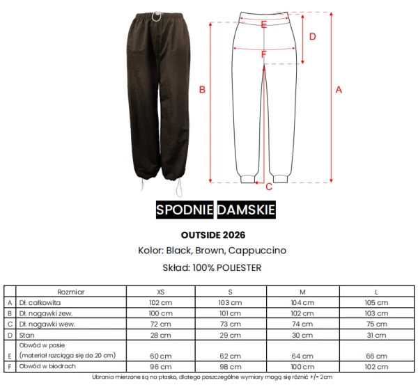 Spodnie damskie OLAVOGA OUTSIDE 2026 cappuccino - mawershop