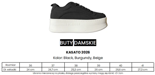 Buty damskie sneakersy OLAVOGA KASATO 2026 beż - mawershop