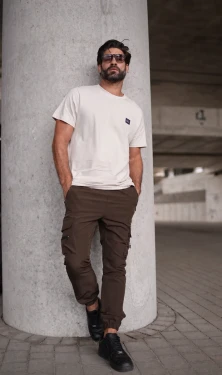 T-shirt męski OLAVOGA BREEZY 2026 beżowy