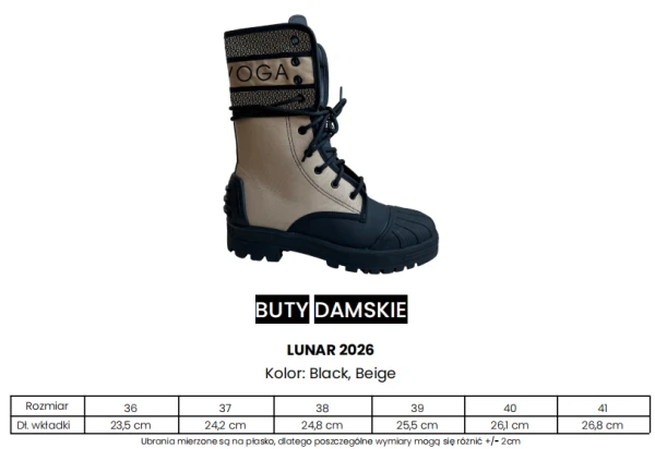 Buty workery damskie OLAVOGA LUNAR 2026 beż - mawershop