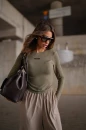 Bluzka damska OLAVOGA HEARTLIGHT 2026 khaki - mawershop
