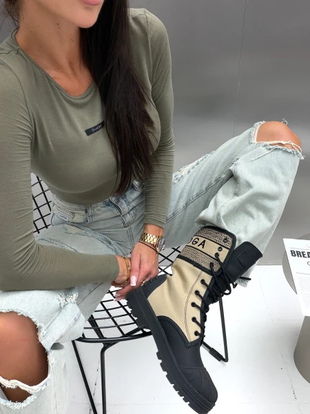 Buty workery damskie OLAVOGA LUNAR 2026 beż - mawershop