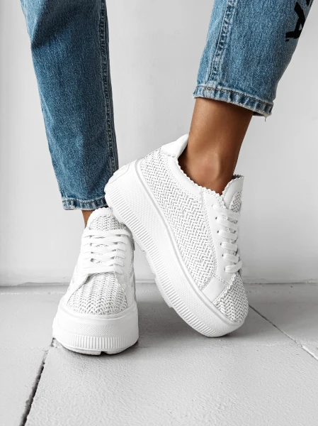 Buty damskie sneakersy OLAVOGA VACANCY 2026 białe - maWer Fashion