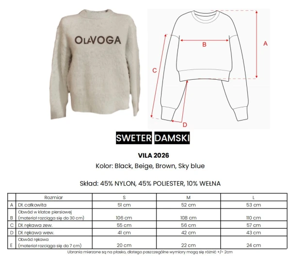 Sweter damski OLAVOGA VILA 2026 - mawershop