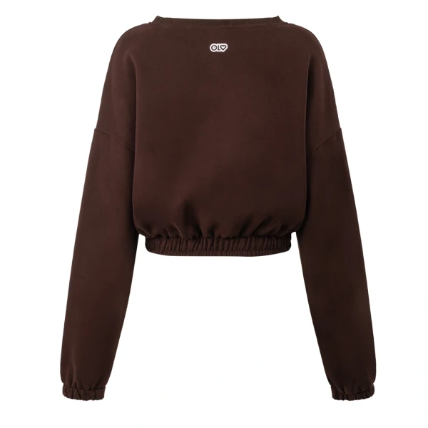 Bluza damska OLAVOGA LINDA SWEATSHIRT 2026 brąz - mawershop