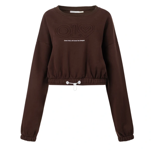 Bluza damska OLAVOGA LINDA SWEATSHIRT 2026 brąz - mawershop