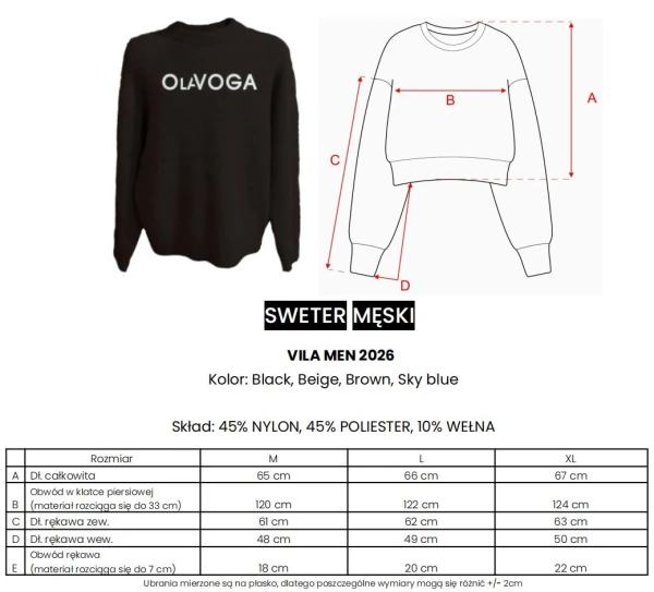 Sweter męski OLAVOGA VILA MEN 2026 - mawershop