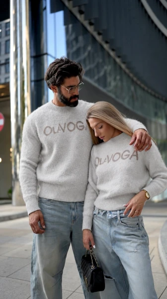 Sweter męski OLAVOGA VILA MEN 2026 beż - mawershop
