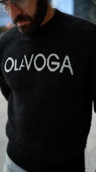 Sweter męski OLAVOGA VILA MEN 2026 czarny - mawershop