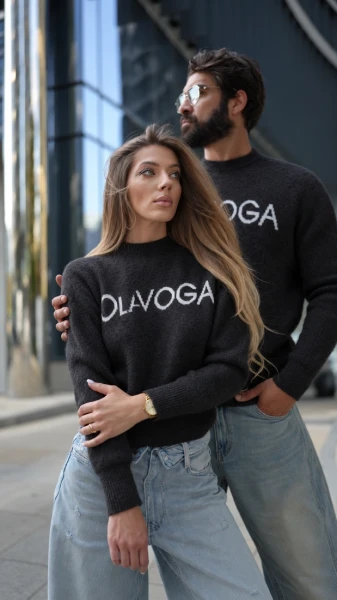 Sweter damski OLAVOGA VILA 2026 brąz - mawershop