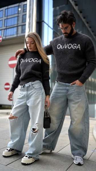 Sweter męski OLAVOGA VILA MEN 2026 brąz - mawershop