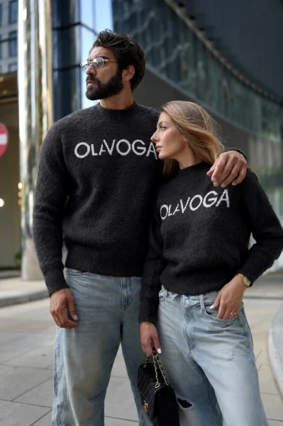 Sweter męski OLAVOGA VILA MEN 2026 brąz - mawershop
