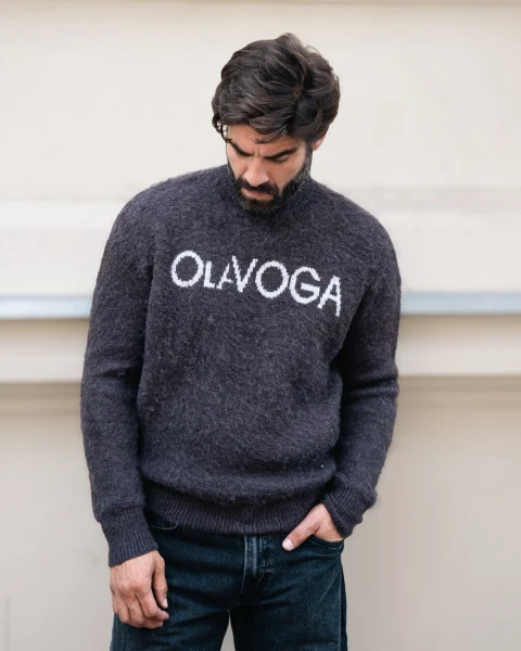 Sweter męski OLAVOGA VILA MEN 2026 brąz - mawershop